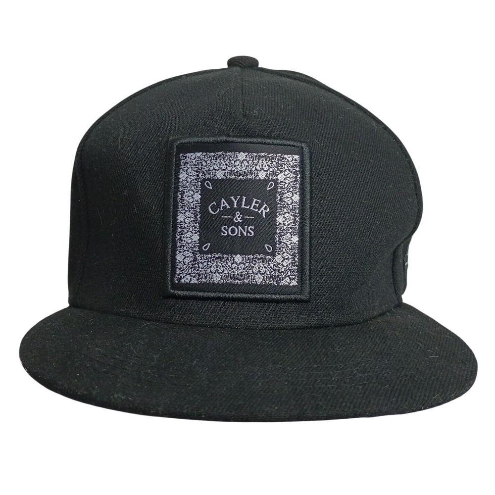 Cayler & Sons Adjustable Snapback Black Bandana Flat Brim Hip Hop Streetwear
